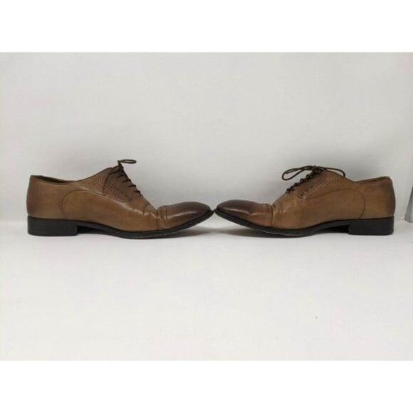 Sarar Men's Tonal Brown Leather Lace Up Dress Shoes Men's Size 41 or US Size 8 E - Picture 9 of 12